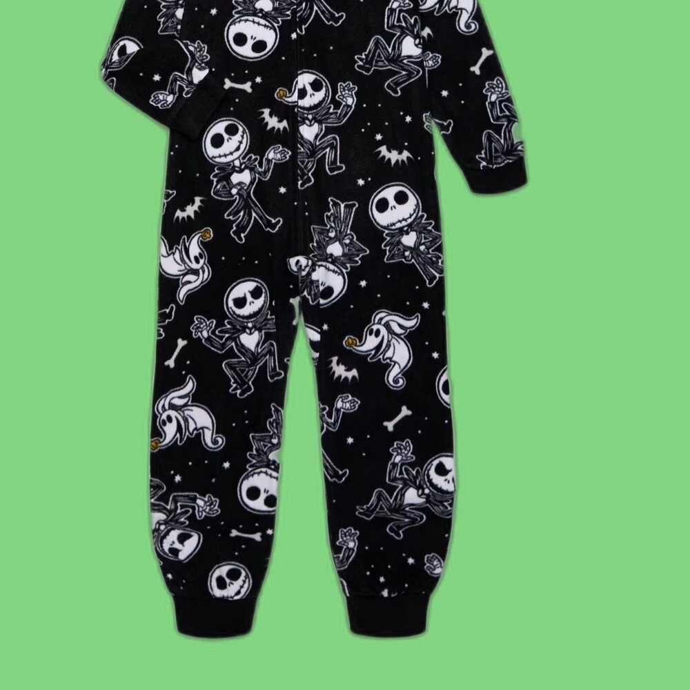 NWT Disney Nightmare Before Christmas Boys Hooded Union Suit Pajamas S 6 7 - Picture 5 of 5
